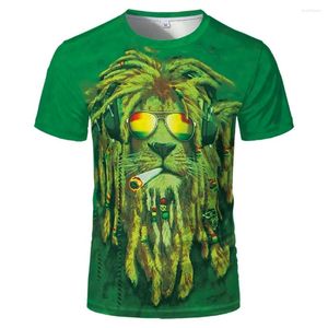 T-shirt da uomo Prodotti estivi T-shirt Stampe di leoni Elegante design 3D Donna accattivante