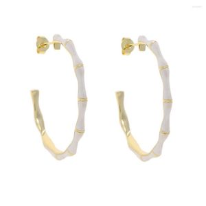 Studörhängen 2023 Luxury Gold Color Iced Out Round Circle Emamel Earring Hip Hop Colorful Hoop Huggie For Women