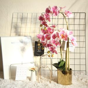 Flores decorativas 83cm Touch real Touch artificial Orquídea Flor Flower Branch Casamento Party Decor Fake Home Sala de estar enfeite