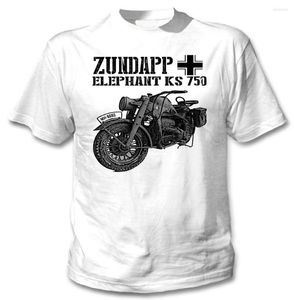 T-shirt da uomo Zundapp Elephant Ks 750 Germany Wwii - Bianco 2023 Summer Brand T-shirt casual per adulti T-shirt fitness