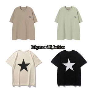 ESS MENS T-SHIRTS OCH POLO SHIRTS FOG dubbel tråd tredimensionell silikagel-bokstavstrend Löst High Street Brand Par Kort ärm Tshirts Tees Tops 6M27