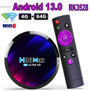 20pcs H96 MAX RK3528 Android 13.0 TV Kutusu 4GB 32GB 64GB 8K Vedio Kod çözme 2.4G 5G WiFi6 BT4.0 Medya Çalar