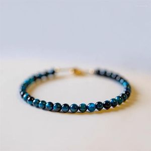 Charm Bracelets Natural Blue Tiger Eyes Stone Beads Beaded For Women Men Handmade Good Luck Bangles Anklet Drop