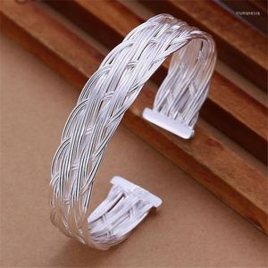 Bangle High Quality Gorgeous B138 Authentic Silver Plated Wholesale Fashion Jewelry Charm Christmas Gifts Single