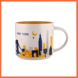 14oz Capacity Ceramic Starbucks City Mug American Cities Best Coffee Mug Cup with Original Box New York City