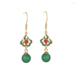 Dangle Earrings Chinese Cheongsam Style Drop Earings For Women Oriental Vintage Romantic Fire Shape Jewelry Wedding Gifts With Box Wholesale