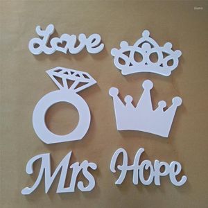 Adesivos de parede Diy Wooden 3D adesivo criativo Decoração do casamento Letters Love Letters Europe Decoração de casa Alfabeto