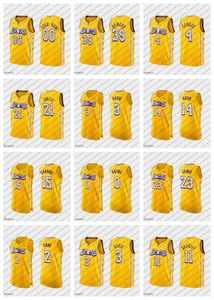Los Angeles''Lakers''Herrentrikot 4 Caruso 3 Davis 23 James 0 Kuzma 21 Smith 14 Green 15 Cousins Cook 2020 Alex Anthony Lebron Kyle City''NBA''Basketballtrikots