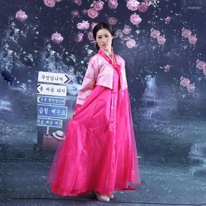 Ethnic Clothing Korean Hanbok traditionell stil nationell garn klänning för kvinnor bröllop dans prestanda kostym elegant retro parti