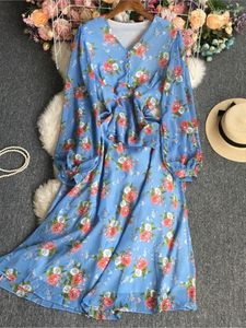 Sukienki swobodne moda luźna kwiecista idi boho sukienka dla kobiet elegancka elegancka plaż