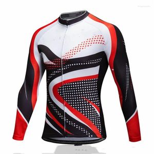 Jackets de corrida Camisetas de bicicleta anti -UV para homens MTB Tops Pro Team off Off Road Bike Clothes 2023 Vendendo camisas de ciclismo de manga longa com bolsos