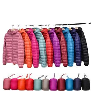 Parkas 2021 Ny helt stor storlek 3xl 4xl Women's Down Coat Plus Ultra Light Down Jacket Women Autumn Winter Hooded Feather Warme Jacket