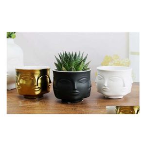 Planters Pots Jonathan Adler Dora Maar Musa Flowers Muse Noir Storage Salad Bowl Man Face Flower Vase Home Decoration Drop Deliver Dhvst