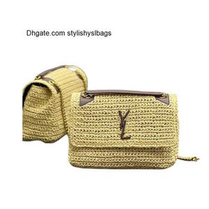 Дизайнерские сумки высокого качества Leathertop Superious Women Women Sound Bag Fashion Luxury Beach Vacation Woven One-Clounder Messenger Bags с модными