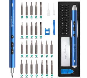 Schroevendraaier Oria 28 i 1 Electric Screwdriver Set Cordless Reparation Tool USB Laddningsskruv Driver Set Precision Bits For Phone Laptop