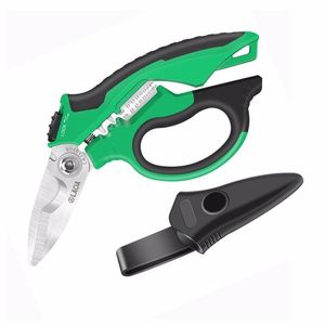 Schaar LAOA Labor Saving Heavyduty Stainless Steel Electrical Scissors Multifunctional Household Wire Stripping Scissors Crimping Tool