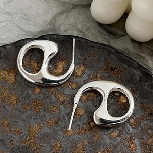 Stud Earrings 925 Sterling Silver Pig Nose Female European Heavy Industry Style Personality Light Luxury Fashionable High Sense