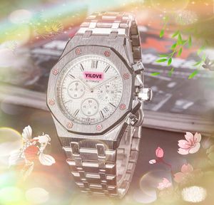 Masowe męskie najlepsze designerskie klasyczne zegarek kwarc automatyczny randka lodowa Hip Hop zegar ze stali nierdzewnej Spalt Skanowanie mody Mashulino Masculino