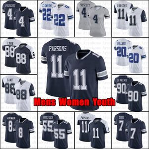 11 Micah Parsons Dak Prescott CeeDee Lamb Fußballtrikots Tony Pollard Trevon Diggs DeMarcus Lawrence Michael Gallup Emmitt Smith Herren Damen Jugend Kinder