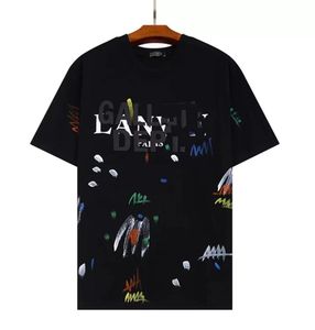 Brand Lavines Shirt Designer High Quality 2023 New Nice Clothing Summer Fashion Lavinss Speckled Letter Print And Casual Short Sleeve Lavines Shirt Oversize 6218