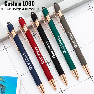 Bollpoint Pennor Personlig snidning Metal Rose Gold Accessories Ball Point Pen Pen Business Advertising Present Customized School Office Supplies 230428