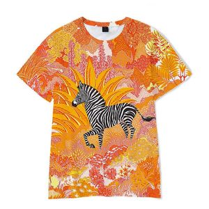 T-shirt da uomo Summer Brand Horse Animal Zebra Stampa 3d Streetwear Cool Men Harajuku Bambini Ragazzi Ragazze Manica corta Girocollo Top Tshirt