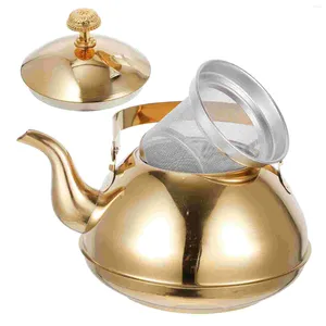 Dinnerware Sets Fast Boil Kettle Tea Pot Handle Stainless Steel Water Pitcher Whistling Camping Small