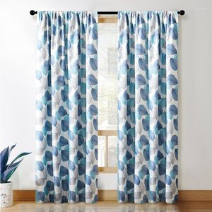 Curtain Modern wayfair kitchen curtains For Living Dining Room Bedroom Double Sided Matte Leaf Printed Fabric Eyelet