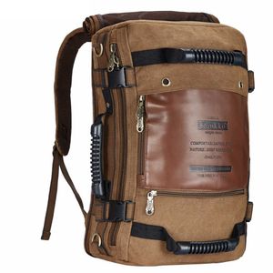 Ryggsäckspaket utomhus reser män ryggsäck vandring camping canvas ryggsäck stora resemän 'ryggsäck bärbar dator retro canvas messenger väskor j230502