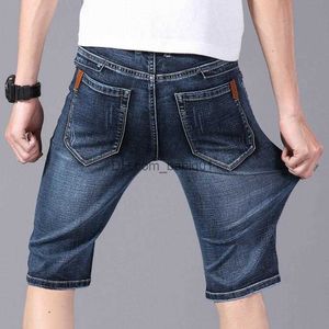 Herren Shorts Stretch Blue Denim Shorts für Herren Gute Qualität Herren Baumwolle Lässige Dünne Shorts Jeans Neue Sommer Herren Straight Fit Knielange Jeans T230502