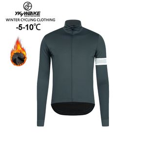 サイクリングジャケットYKYWBIKE WINTER CYCLING JACKET OUTDOOR WARE FLEECE COAT THERMAL BIKE JACKET MTB自転車ジャージー風化防止装置230428