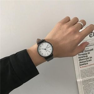 Armbandsur grossist kreativ modestudent armbandsur trendig enkel läderband klassisk damkvartsur