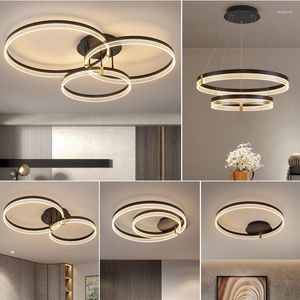 Lampadari Modern Simple LED Living Room For Bedroom Dining Plafoniere Luxury Smart Interior Decoration Lustre Fixture