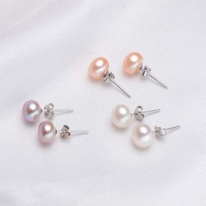 Stud Earrings Pearl Push Back Natural Freshwater Fashion Jewelry For WomenStud