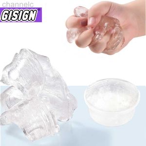 Clay Dough Modeling 2021 Transparenta Slime Toys Crystal Lim för Fluffy Putty Cloud Plasticine Light Polymer Kids Antistress Toy Supplies