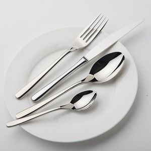 Conjuntos de utensílios de jantar Definir a aço inoxidável Tableware de talheres de luxo de luxo de qualidade vintage 24pcs para garçone