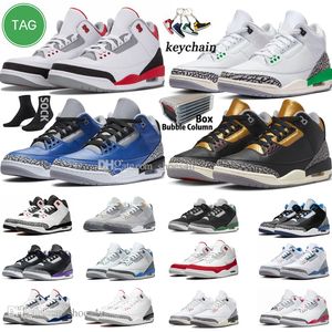 3 Basketball Shoes for Men Women Jumpman 3s Lucky Green Pine Black White Cement Reimagined True Racer Blue UNC Fire Red Denim Grey Mens Womens Trainers Sports Sneakers