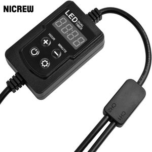 Oświetlenie Nicrew Dual Channel Aquarium Light Timer LCD Dift Digital Dimmer for Nicrew Classicled G2 Aquarium Lampa Light Light Timer