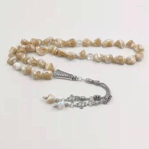 Strand Tasbih Seashell Australlan Crystal Eid Eid Prezent Muzułmańskie Bracelety 33 Krzyki modlitewne Ramadan Turecka biżuteria Islamska moda