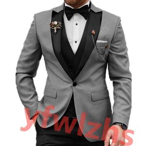 Düğün Smokin Bir Düğme Erkekler Taksisler Groomsmen Zirve Yakası Damat Smokin Düğün/Balo Adamı Blazer Ceket Pantolon Vest Tie W125111112
