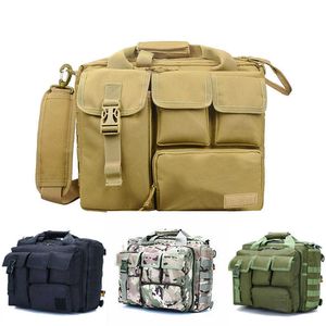 Backpacking Packs Army Tactical Laptop Bags Shoulder Hunting Nylon Wearresisting Shoulder Bag Outdoor Hiking Military Leisure Messenger Handbags J230502