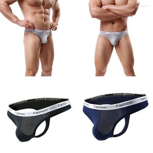 Underpants Cotton Mens Underwear Breathable Solid Briefs Panties Sexy Comfortable Men's G-string Thong Knickers Soft T-back