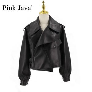 Jackets Pink Java QC20003 new arrival real leather jacket women coat genuine sheep leather coat luxury fashion hot sale dress