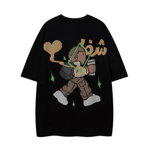 Harajuku Übergroßes T-Shirt Y2K Hip Hop Cartoon Grafikdruck T-Shirt Streetwear 2023 Männer Sommer Mode Lässig Lose T-Shirts