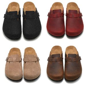 Sandals 2023 designer sandals men women slide slippers Birks Boston Tokio Shearling Soft Footbed Clogs Suede Leather Buckle Strap Shoes Outdoor Motion current 77ES