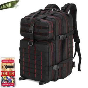 Backpacking Packs 45l Militär Tactical Ryggsäck utomhus armé vattentät mollväska man vandring vandring lager kapacitet rese camping ryggsäck j230502