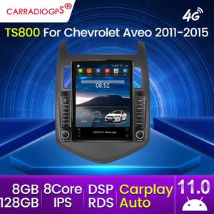 Для Chev Aveo Sonic 2011-2015 2Din Android 11 Car DVD-DVD Радио-автомобиль Мультимедийный игрок GPS Навигационная поддержка Bluetooth CarPlay Auto