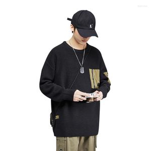 Camiscedores masculinos Autumn Winter Corean Version Sweater Men O pescoço solto preto plus size 6xl 7xl Mens Pullovers 5xl
