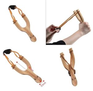 フィジェットおもちゃの木製素材のスリングショットラバーストリング楽しい伝統的な子供たち屋外カタパルト興味深い狩猟用小道具おもちゃ