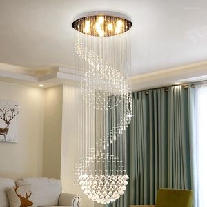 Avizeler Merdiven Kristal Avize Oturma Odası Merdiven Lobisi için Modern Kapalı Aydınlatma LED HOME LAMP FISHTRUE PASTAŞ KRİSTAL KULLANIM